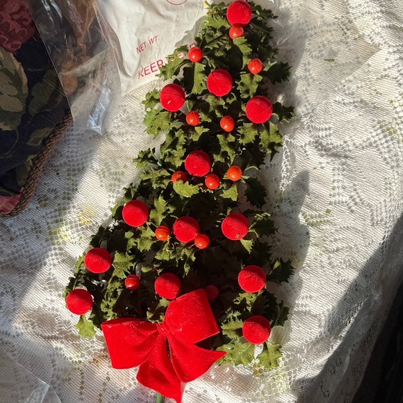 Festive Green and Red Holiday Tree Decoration - Picture 1 of 7